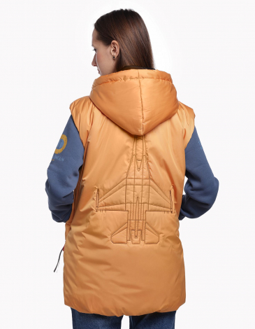 Bezrękawnik Dla Kobiet Uaf. Kolor żółty. .