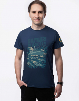 Men's T-Shirt Battle For The Black Sea. Color dark blue. .