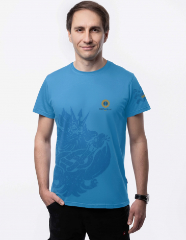 Men's T-Shirt Poseidon. Color dark blue. .
