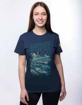 Women's T-Shirt Battle For The Black Sea. Color dark blue. .
