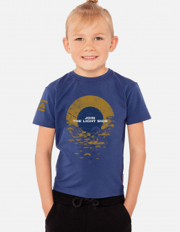Kids T-Shirt The Light Side. Color denim. .