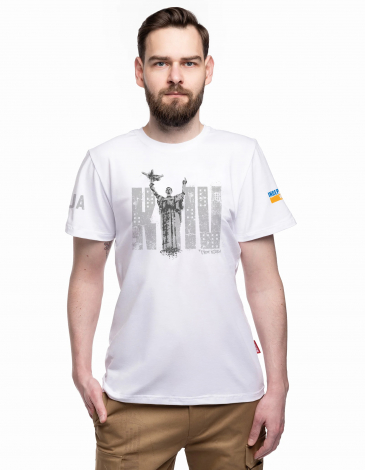 Men's T-Shirt Kyiv. Color white. .