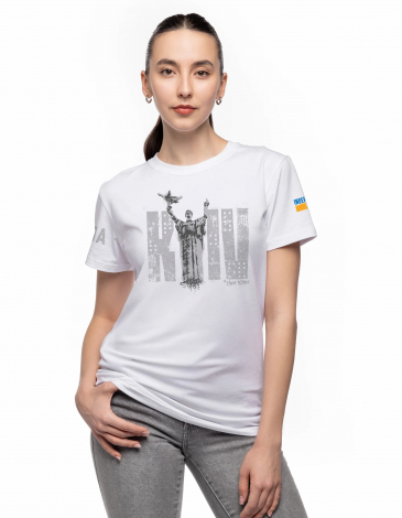 Women's T-Shirt Kyiv. Color white. .