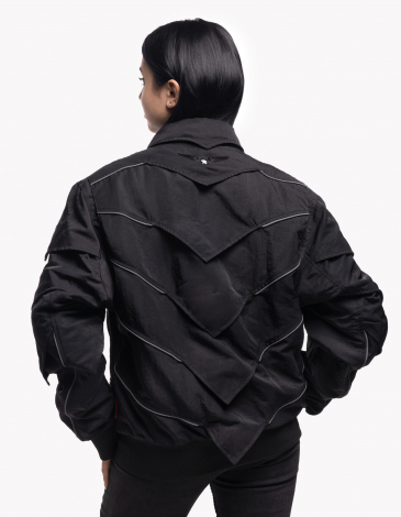 Жіночий Бомбер Дракон. Колір чорний. .