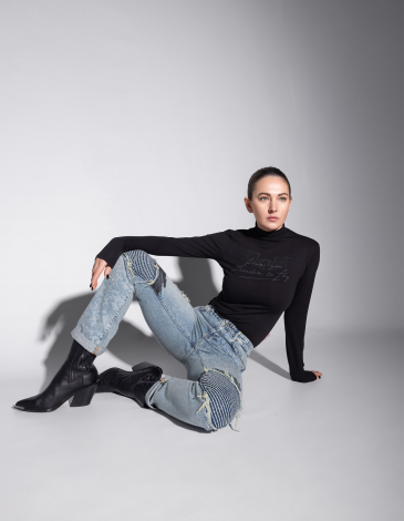 Жіночі Джинси Hutsulshchyna Hard. Колір денім. .