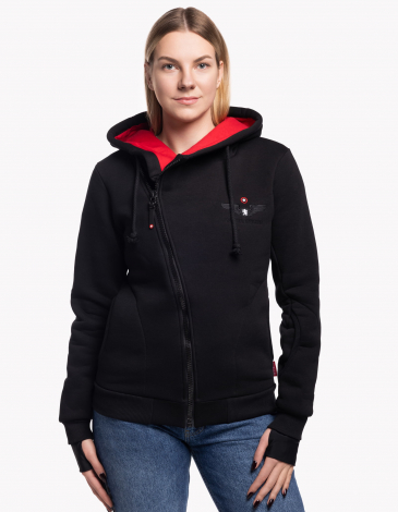 Women's Hoodie Wings. Color black. .