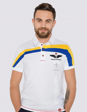Męska Koszulka Polo Mriya. Kolor biały. .