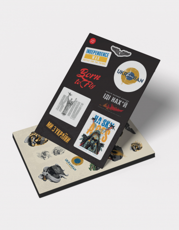 Set Of Stickers Stickers №10. Color black. .