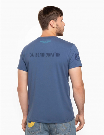 Чоловіча Футболка 831 Бригада Tactical Mascot Art. Колір денім. .