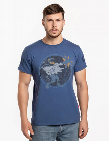 Чоловіча Футболка 831 Бригада Tactical Mascot Art. Колір денім. .