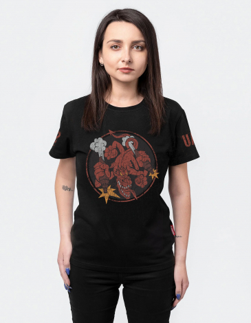 Жіноча Футболка 12 Бригада Tactical Mascot Art. Колір чорний. .