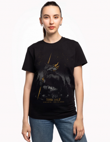 Women's T-Shirt Forest Shadow. Color black. .