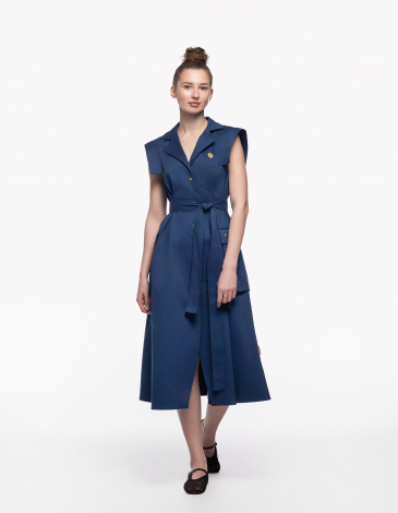 Women Dress Mirage 2000. Color dark blue. .