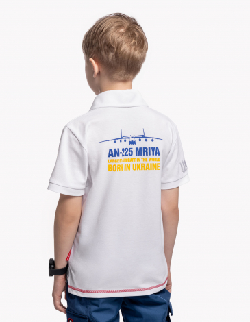Kids Polo Shirt Mriya. Color white. .