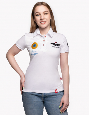 Жіноче Поло Ua Navy. Колір білий. .