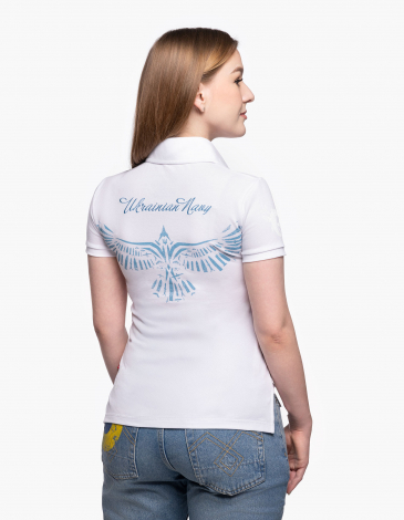 Жіноче Поло Ua Navy. Колір білий. .