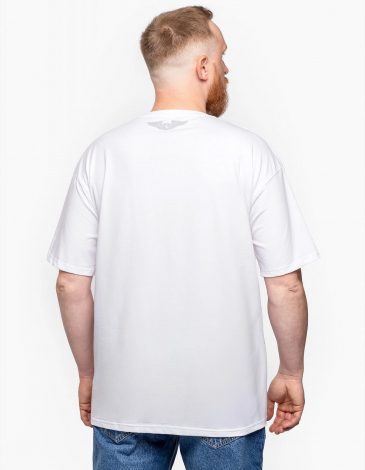 Men's T-Shirt Flamingo Pink. Color white. .