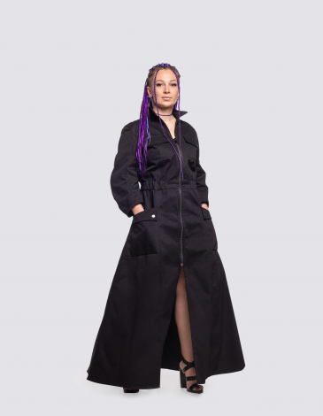 Women's Dress-Cloak Bird. Color black. .
