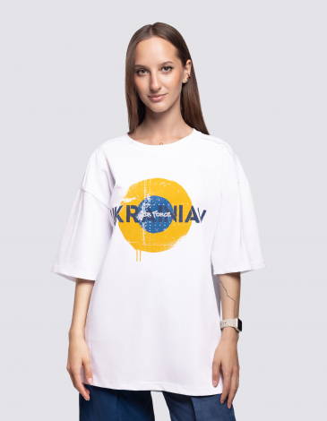 Podkoszulka Damska Ukrainian Air Force Roundel. Kolor biały. .