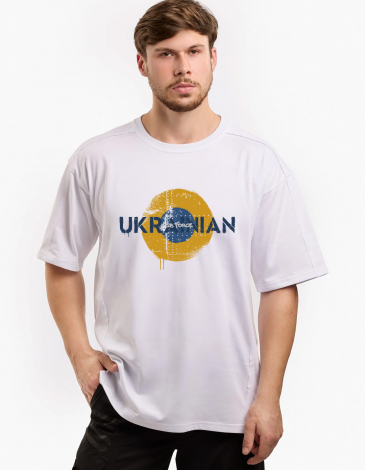 Podkoszulka Męska Ukrainian Air Force Roundel. Kolor biały. .