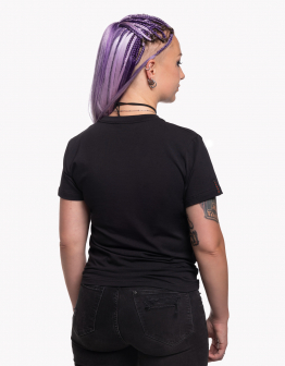 Women's T-Shirt God Of Rock ’N’ Roll. Color black. .