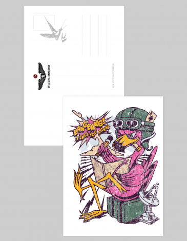 Pocztówka Flamingo Pink. Kolor różowy. .