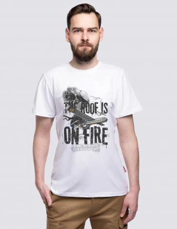 Чоловіча Футболка Let It Burn!. Колір білий. .