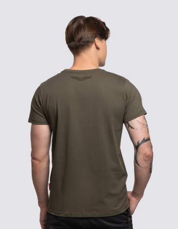 Men's T-Shirt Fight Like Ukrainians 2.0. Color khaki. .