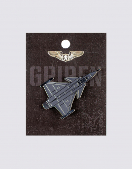 Значок Jas 39 Gripen. Колір чорний. .