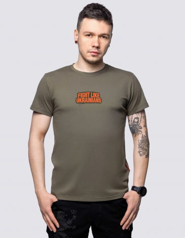 Podkoszulka Męska Fight Like Ukrainians 2.0. Kolor khaki. .