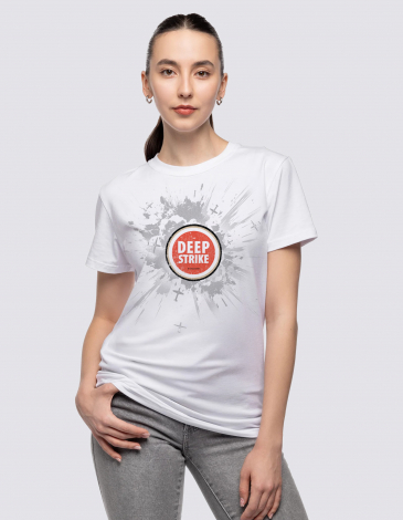 Women's T-Shirt Deep Strike. Color white. .