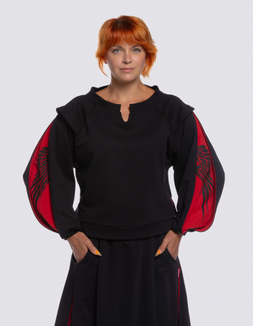 Women's Sweatshirt Secret Wings. Color black. .