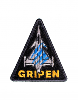 Патч Jas 39 Gripen. Колір чорний. .