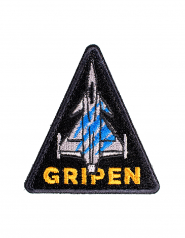 Patch Jas 39 Gripen. Color black. .