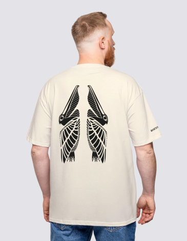 Men's T-Shirt Pelicans. Color off-white. .