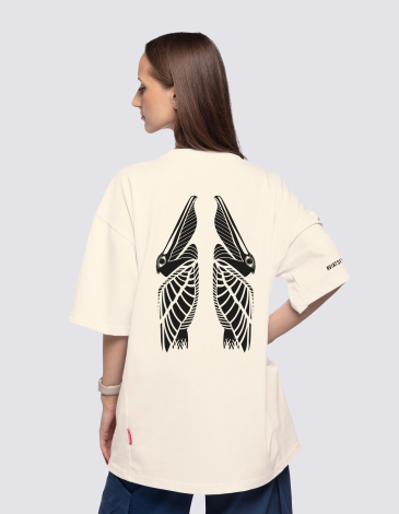 Women's T-Shirt Pelicans. Color off-white. .